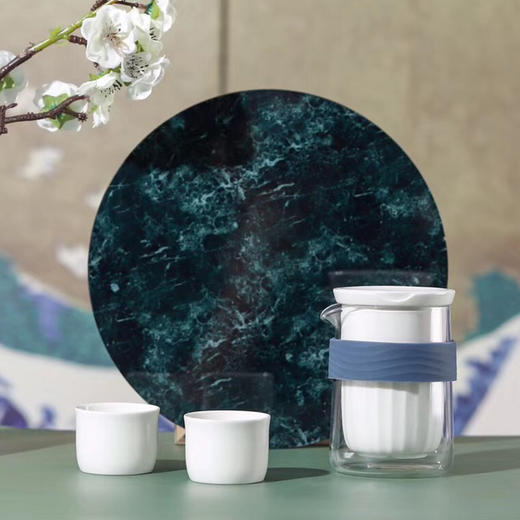 研物坊丨清影 旅行茶具 1壶2杯1茶漏1旅行包 墨灰/酒红/褐棕/黛蓝 四色可选 商品图3