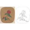 工笔画白描底稿明清花鸟小品《折枝山茶花图》-多种白描尺寸可选-MQ04 商品缩略图0