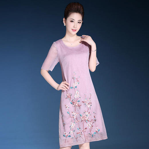DYSL-Q3836高端定位绣花复古宽松连衣裙 商品图3