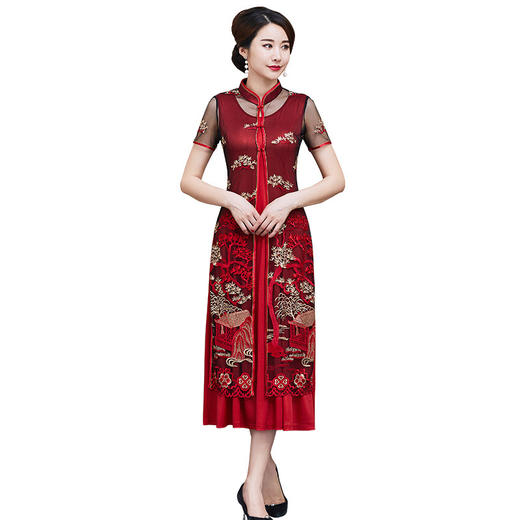 MLY-10982-8夏季婚庆妈妈气质套装大码婚礼服连衣裙 商品图3