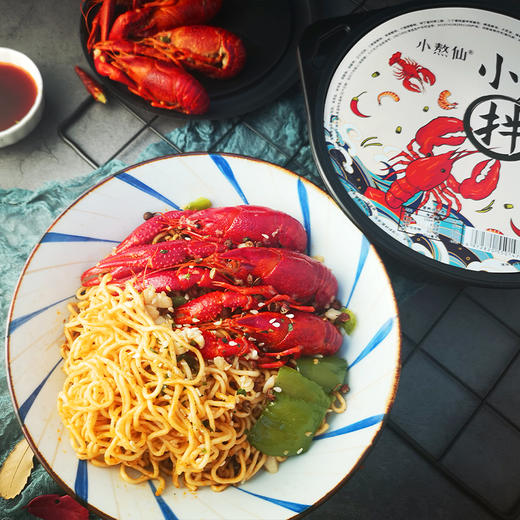 优选新品|小熬仙非油炸方便面小龙虾拌面干拌面袋装速食即食泡面130g*6桶 商品图2
