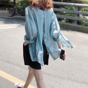 高珠天丝露背小心机防晒衣