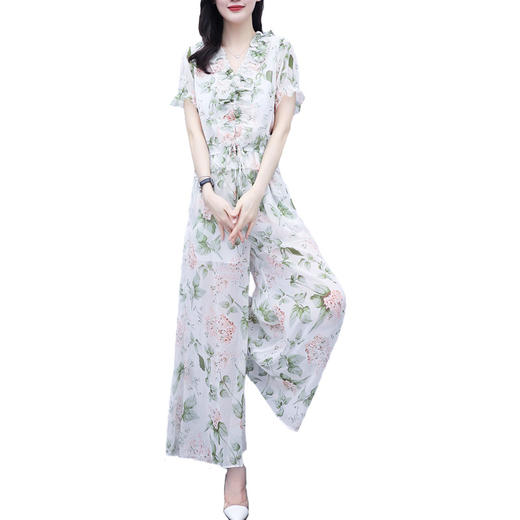 NYL-M000167碎花2020年新款网红洋气减龄显瘦气质两件套 商品图4