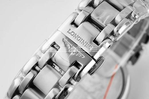 圆润皎洁 精致秀气！品鉴N强女士机械——浪琴表心月系列腕表。【精彩细节】1.腕表尺寸26.5毫米，圆润皎洁的表壳做工出色，散发如正品一般的柔和质感。2.间金镀层——采用18KPVD电镀，并非普通电镀 商品图8