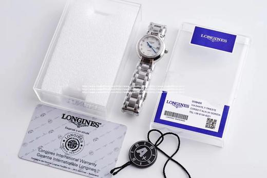 圆润皎洁 精致秀气！品鉴N强女士机械——浪琴表心月系列腕表。【精彩细节】1.腕表尺寸26.5毫米，圆润皎洁的表壳做工出色，散发如正品一般的柔和质感。2.间金镀层——采用18KPVD电镀，并非普通电镀 商品图14