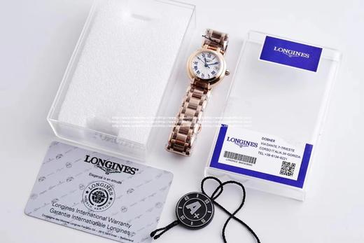 圆润皎洁 精致秀气！品鉴N强女士机械——浪琴表心月系列腕表。【精彩细节】1.腕表尺寸26.5毫米，圆润皎洁的表壳做工出色，散发如正品一般的柔和质感。2.间金镀层——采用18KPVD电镀，并非普通电镀 商品图10