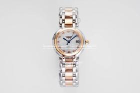 圆润皎洁 精致秀气！品鉴N强女士机械——浪琴表心月系列腕表。【精彩细节】1.腕表尺寸26.5毫米，圆润皎洁的表壳做工出色，散发如正品一般的柔和质感。2.间金镀层——采用18KPVD电镀，并非普通电镀