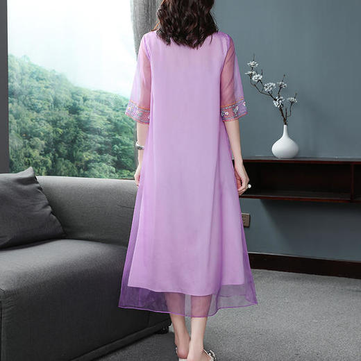 OG-99180民族风复古，情人纱刺绣连衣裙 商品图4