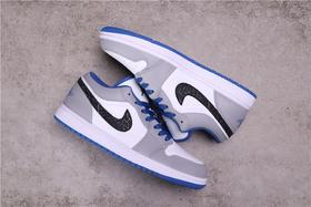 乔丹1代低帮系列Nike Air Jordan 1 Low 货号：553558-103 乔1低帮蓝蛇纹独立日
