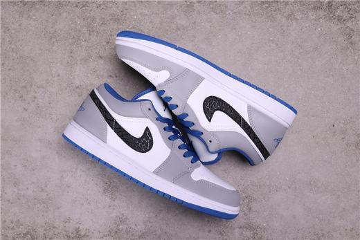 乔丹1代低帮系列Nike Air Jordan 1 Low 货号：553558-103 乔1低帮蓝蛇纹独立日 商品图0