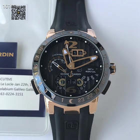 TWA雅典航海世家 El Toro/Black Toro万年历腕表 复刻天文台认证机芯:UN-32自动上链机芯，专利双窗口大日历，表壳材质:316L钢/陶瓷圈口/陶瓷按钮/陶瓷表冠，防眩抗磨损蓝宝石