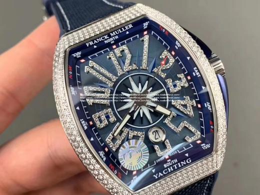 （升级）ZF蔚蓝之作—— 法兰克，法穆兰MEN'S COLLECTION系列V45游艇腕表优雅蓝色魅影 扬帆展航！ 【精彩细节】 1.腕表尺寸45毫米。微弧式枕型表壳优雅贴手，表壳由内外八个配件组合一 商品图8