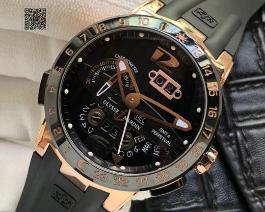 TWA雅典航海世家 El Toro/Black Toro万年历腕表 复刻天文台认证机芯:UN-32自动上链机芯，专利双窗口大日历，表壳材质:316L钢/陶瓷圈口/陶瓷按钮/陶瓷表冠，防眩抗磨损蓝宝石 商品图13