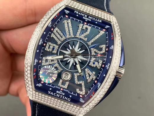 （升级）ZF蔚蓝之作—— 法兰克，法穆兰MEN'S COLLECTION系列V45游艇腕表优雅蓝色魅影 扬帆展航！ 【精彩细节】 1.腕表尺寸45毫米。微弧式枕型表壳优雅贴手，表壳由内外八个配件组合一 商品图12