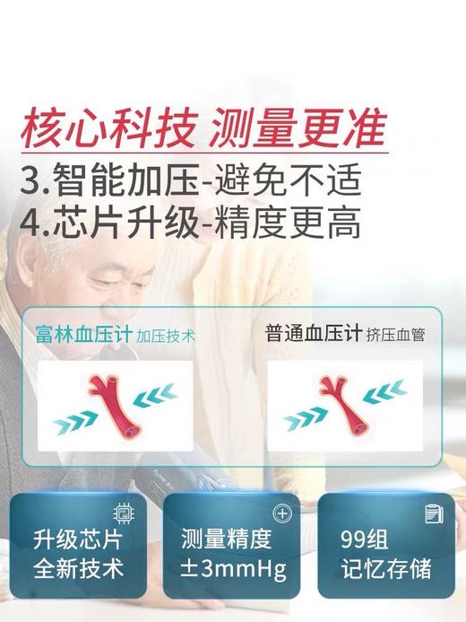 福林电子血压计家用臂式测量仪高精准自动测量_DX 商品图1