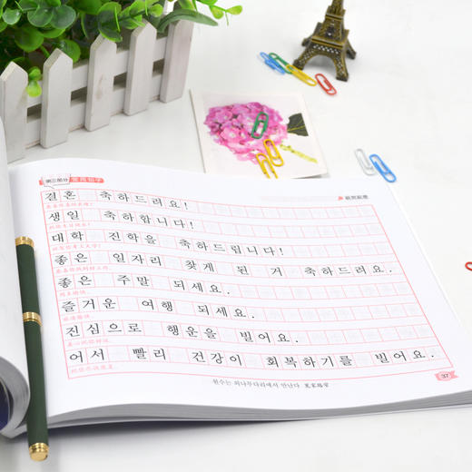 零起点 标准韩语手写体临摹字帖 入门必备 商品图2