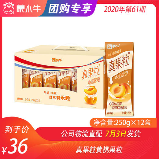 真果粒黄桃果粒250g×12盒 商品图0