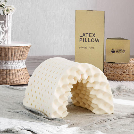 梦神泰国天然乳胶枕狼牙枕儿童成人护颈枕单人枕芯橡胶颈椎枕头 商品图0