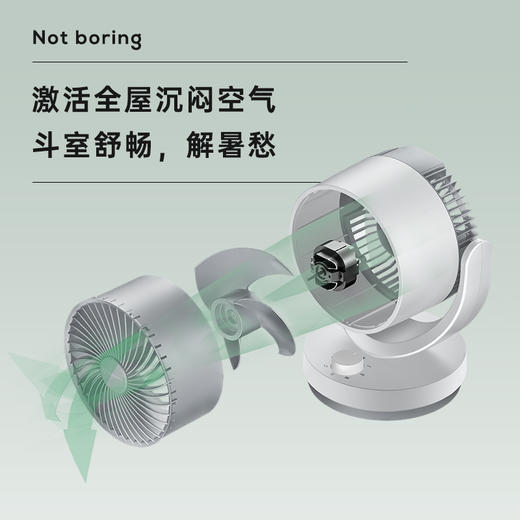 电风扇家用小型桌面台式空气循环扇办公室涡轮对流迷你风扇 商品图3