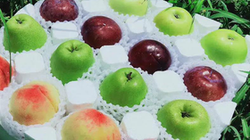 19.9元畅享4种鲜果滋味，酥梨、水蜜桃、黑布林、青苹果四拼组合来啦！