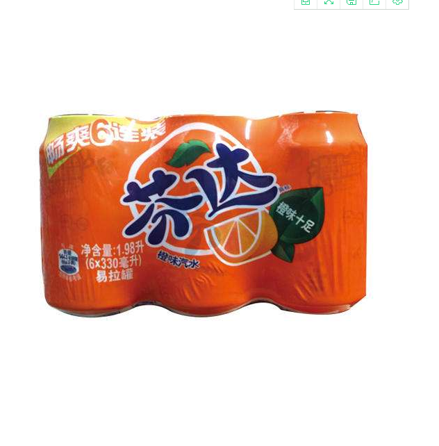 芬达六连包330ml *6罐