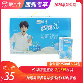 酸酸乳营养乳味饮品钙+锌利乐包250ml×24包