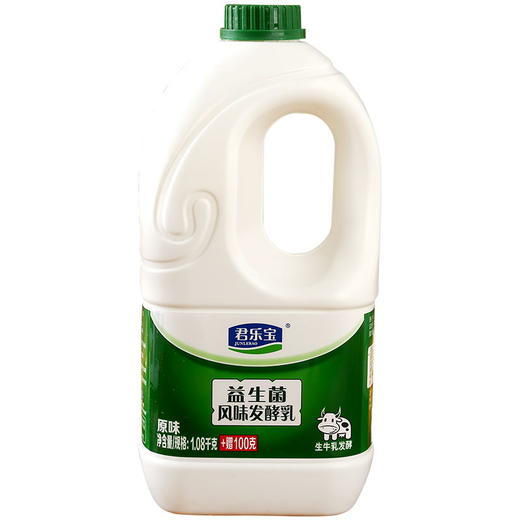 君乐宝益生菌风味发酵乳原味酸奶（1180g/桶） 商品图0