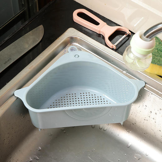 【收纳篮吸盘式厨房置物架】沥水篮水槽沥水架厨房用品抹布 商品图5