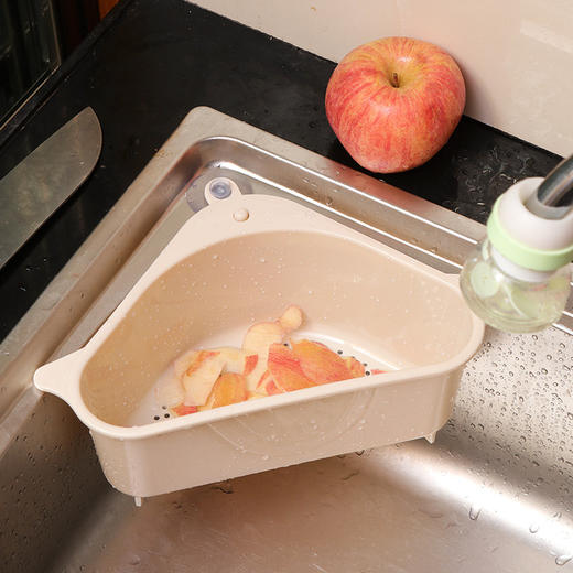 【收纳篮吸盘式厨房置物架】沥水篮水槽沥水架厨房用品抹布 商品图1