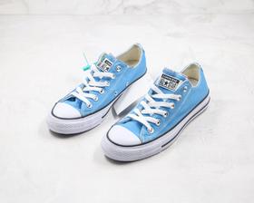 匡威 经典常青款式 蓝色 高低帮 CONVERSE ALL STAR 官方主推新配色系列 限定 欧阳娜娜同款 让你好看一整夏 快种草起来！ 货号：高帮166706C/低帮166709C