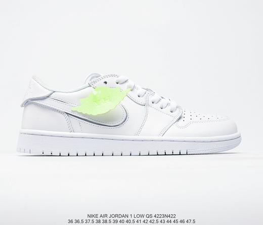 耐克nike air jordan 1 low id"white aj1低帮纯白魔术贴换勾板鞋