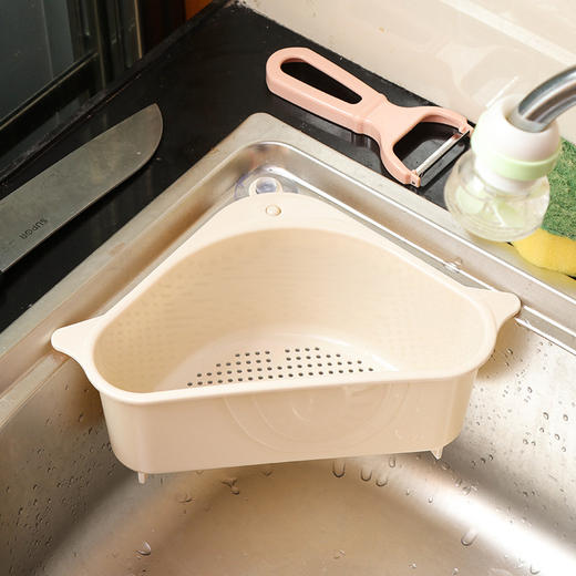 【收纳篮吸盘式厨房置物架】沥水篮水槽沥水架厨房用品抹布 商品图7