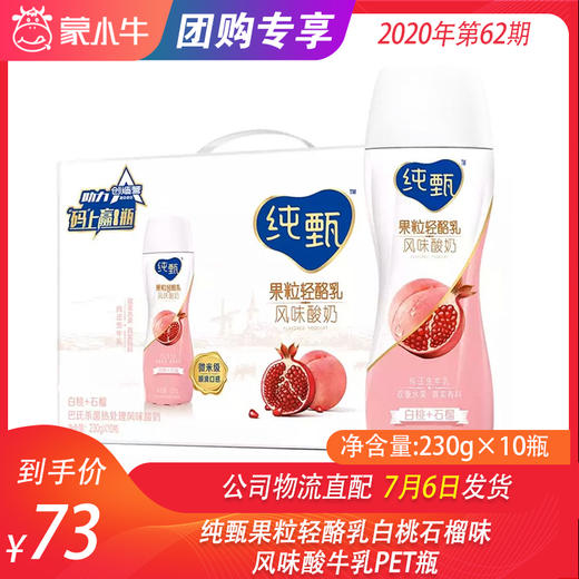 纯甄果粒轻酪乳白桃石榴味风味酸牛乳PET瓶230g×10瓶 商品图0