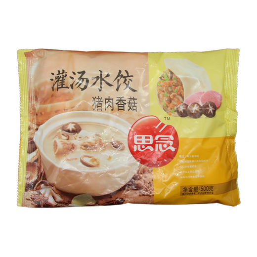 思念灌汤水饺猪肉香菇（500g/包） 商品图0