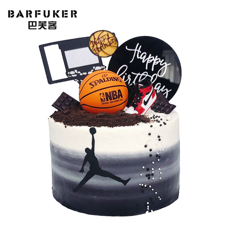 【巴芙客】网红nba篮球生日蛋糕男士aj球星生日蛋糕