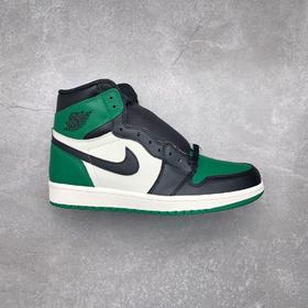 ＃纯原 Air Jordan AJ1 “Pine Green”黑绿脚趾 货号：555088-302 SIZE：36-46