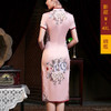 HQX-JYJ004中国风复古高档绸缎改良旗袍裙 商品缩略图3