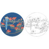 工笔画白描底稿 盘虎杰 圆形花鸟小品 HJ10 商品缩略图0