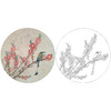 工笔画白描底稿 盘虎杰 圆形花鸟小品 HJ01 商品缩略图0