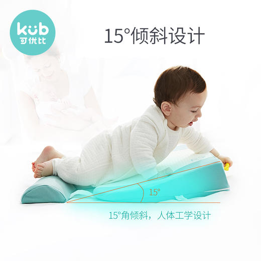 可优比新生儿护颈枕婴儿棉质斜坡枕0-1岁婴幼儿童防吐奶呛 商品图4