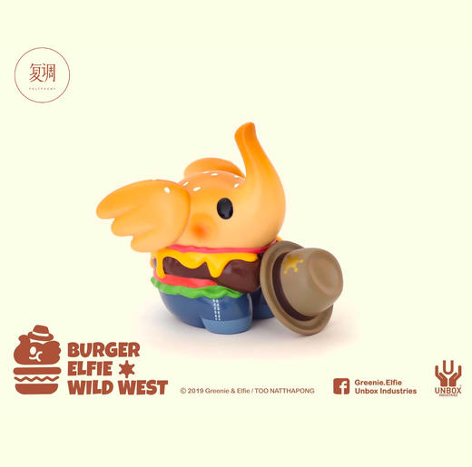Unbox Greenie&Elfie Burger 狂野西部Elfie 商品图4