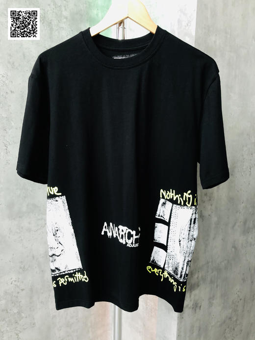 三角图腾 Palace x Anarchic Adjustment 20ss Nothing Is True 联名Tee黑色 S-XL  男女同款 商品图1