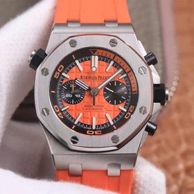 TW爱bi皇家橡树系列26703水果腕表，尺寸42mm，男士腕表，硅胶表带，自动机械机芯，透底。