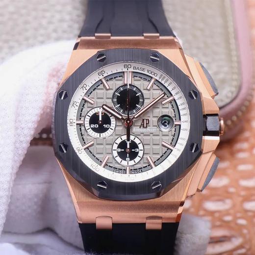 JF爱bi皇家橡树离岸型26416RO计时系列，自动机械机芯，男士腕表，密底，自动机械机芯，皮表带 商品图0