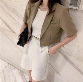 个性短款设计感小西装