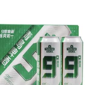 青岛啤酒9度冰爽500毫升/听6听/包/12听/提24听/件