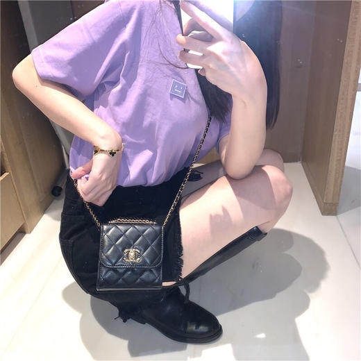 定织定染香芋紫色短袖T恤70102 商品图1