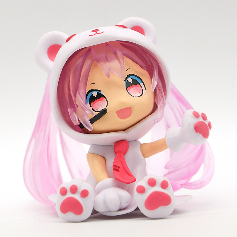 miku 熊初音 汽车载摆件q版初音未来 生日蛋糕摆件礼物扭蛋礼品