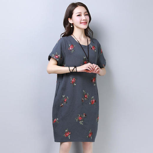 CQ-hy1883夏季中长款扎花灯笼裙 商品图1