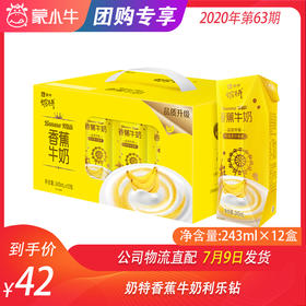 奶特香蕉牛奶利乐钻243ml×12盒